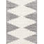 Tapis d'intérieur à motif géométrique gris crème, Mid-Century de 5 pi x 8 pi (5 pi 3 po x 7 pi 7 po) Branch Branch-973710258