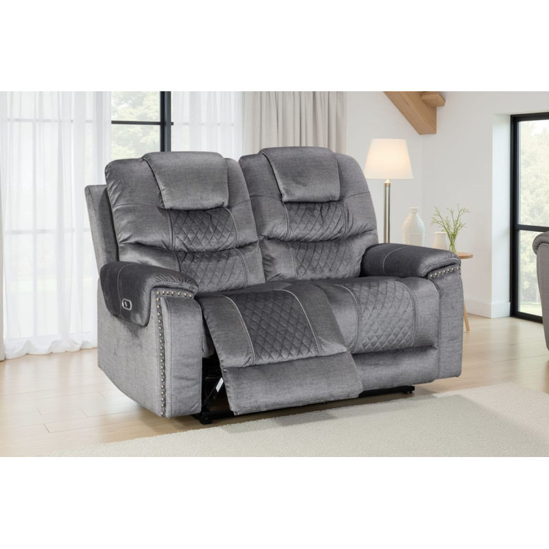 Bostin 3 Seater Chenille Electric Reclining Sofa, 2