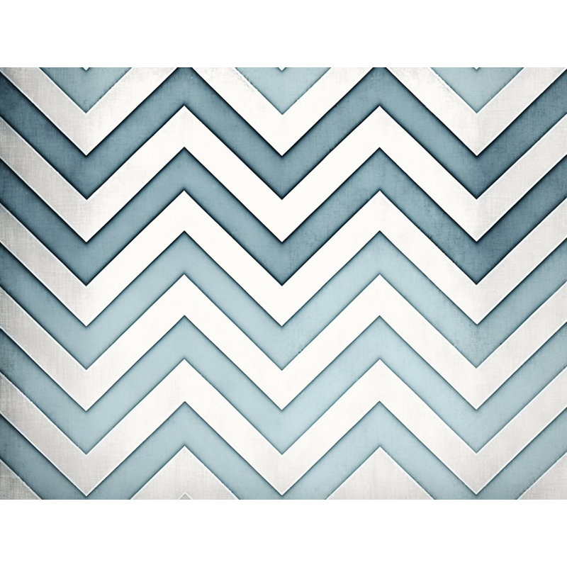 Checkered Comforter, Queen Comforter, Blue/White Chevron
