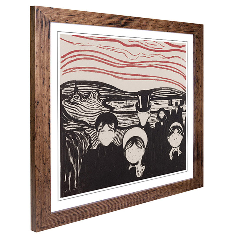Edvard Munch - Single Picture Frame Painting, Walnut
