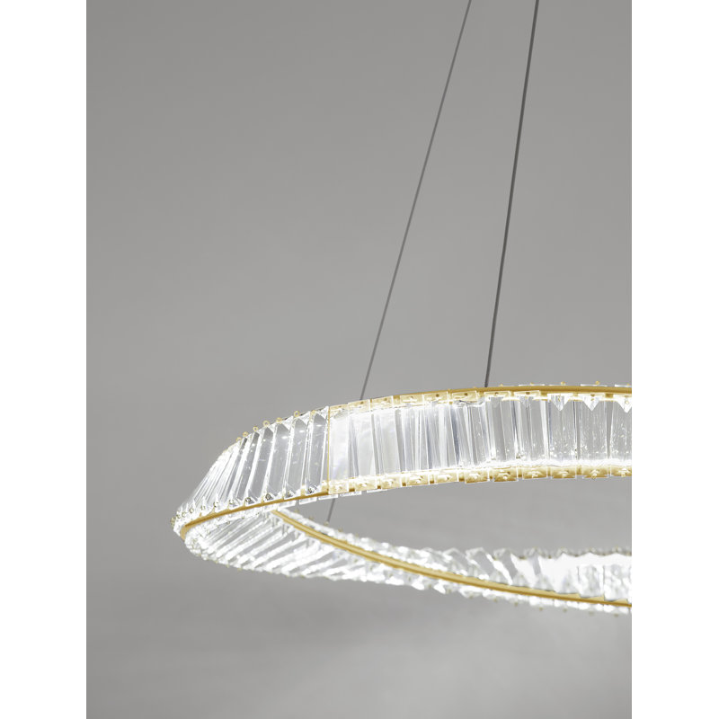 1 - Light Gold LED Crystal Pendant