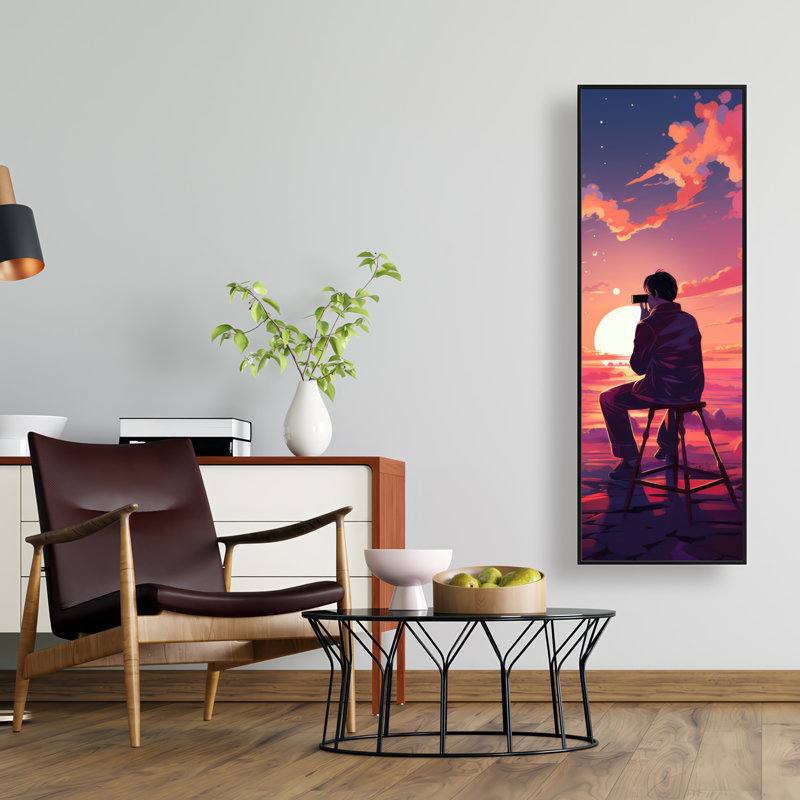 The observer  Framed canvas, 49.25" H x 17.25" W