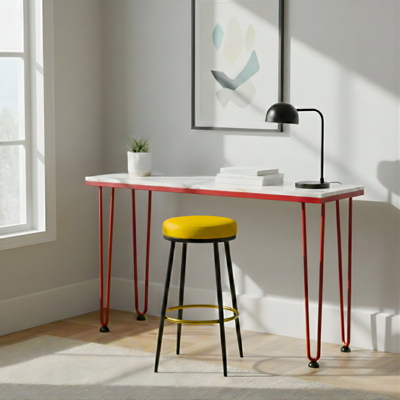 ROUS Hardware 30" Hairpin Furniture Leg | Steel Mid-Century Modern Table Leg – Rose (Red), 1 Count, 30" H, Rose (Red)