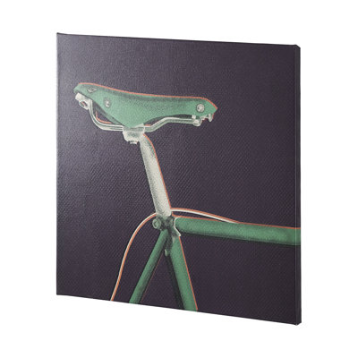 Williston Forge Bike Saddle Purple by Alarm a Hand Embelished Textured Canvas