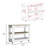 Cala Kitchen Island 46, Six Casters, Two Drawers, Lower Open Shelf - Light Oak-1657037169