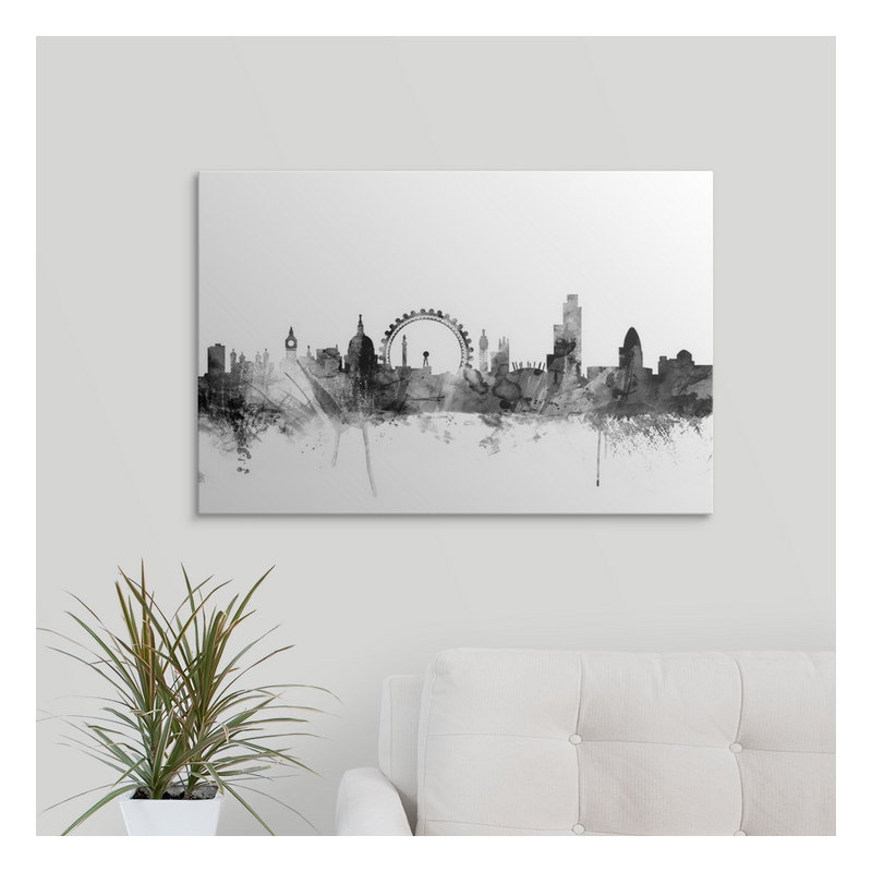 Francy, Londres, Angleterre, Michael Tompsett - impression, H 32 po x l 48 po x P 1,5 po, Toile