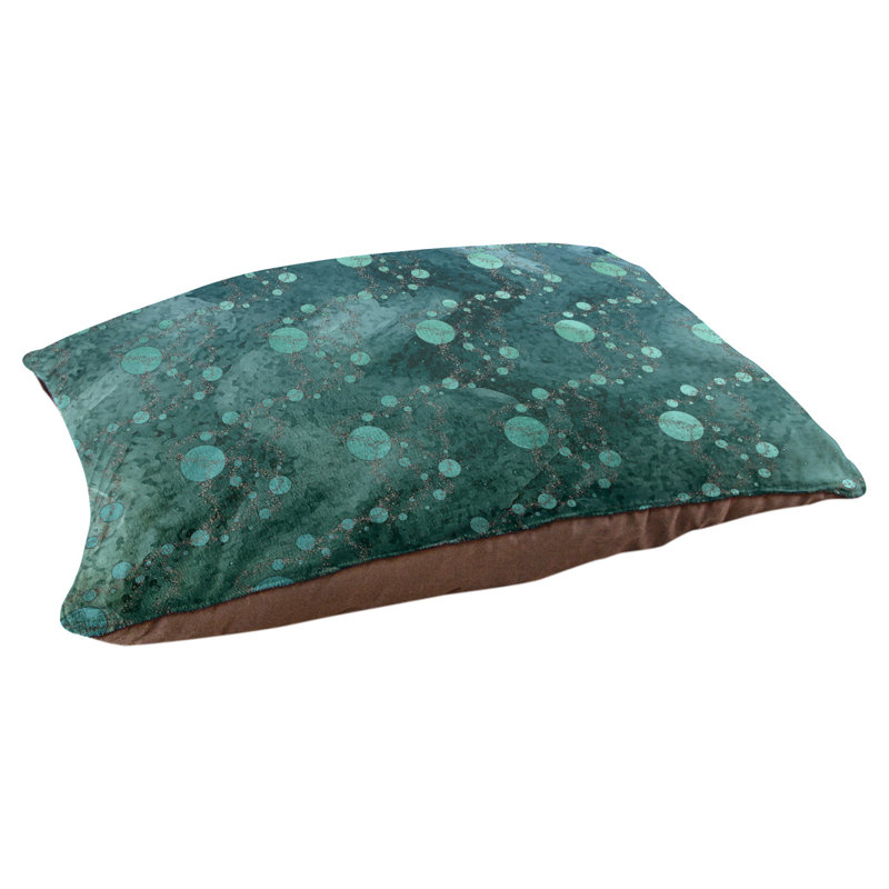 Coussin de concepteur de planète stars Byrge, L 52 po x l 42 po, Vert / Bleu