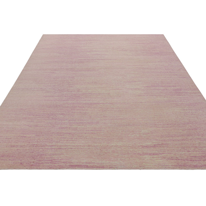 Rug & Kilim’S Textural Rug In Pink And Beige Striae