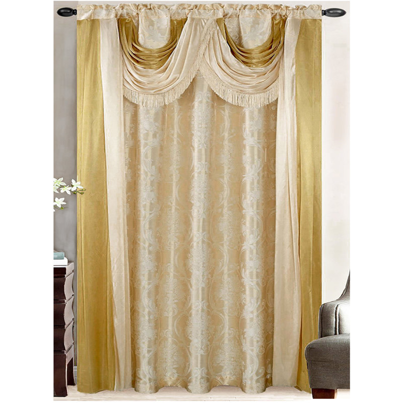 Room Darkening Single Curtain Panel, Beige