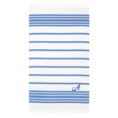 Serviette de plage 100% coton à chevrons