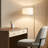 Montage Modern 60" Gold LED Floor Lamp with White Fabric Drum Shade, Bulb Included-954732189-1038233513