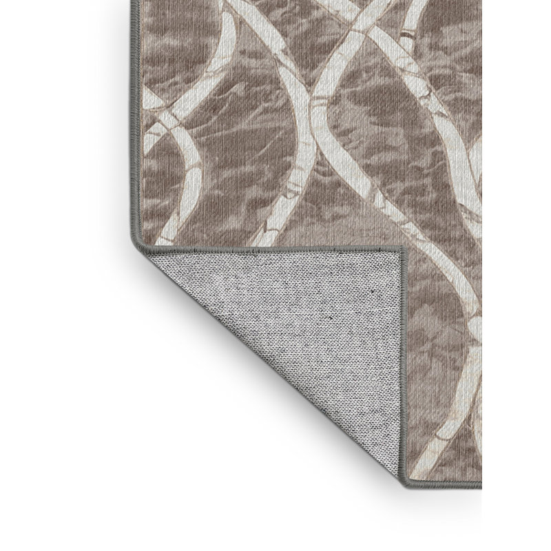 Machine Washable Gray Area Rug, Rectangle 8' x 10'