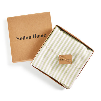 Amalfi Stripe - 100% Pure Linen Tablecloth
