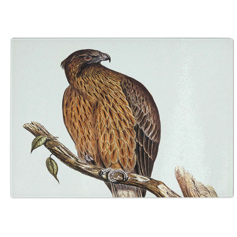 Glass Little Australian Eagle by Elizabeth Gould Chopping Board, 39 cm W x 28.5 cm L