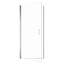 Porte de douche semi-pivotante l 32 po x L 72 po, réglage de la largeur de 1 po, système de centrage automatique en verre trempé réversible de 6 mm à gauche / droite, clignotant magnétique pour fermeture en douceur-129379730
