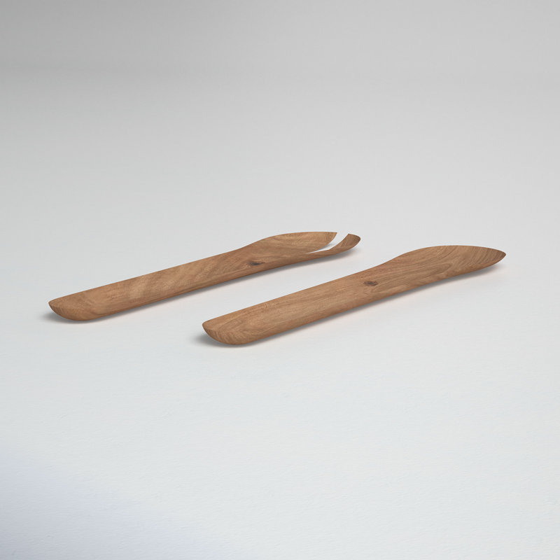 Saverne Abstract Wood Condiment Server
