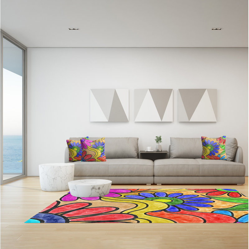 Frieslander Floral Area Rug, Rectangle 140 x 200cm