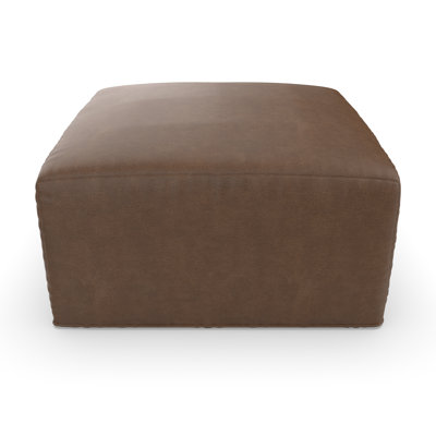 Cupertino Leather Patio Pouffe