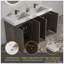 Meuble-lavabo autoportant en chêne fumé GALAN60F-129465489