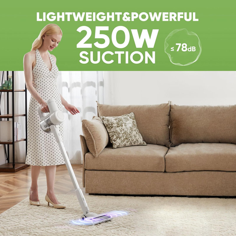 Aspirateurs-balais sans fil pour la maison, légers, rechargeables pour les planchers durs et les poils d'animaux, balai à tapis portatif
