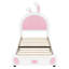 Lit plateforme simple avec tête de lit en forme de lapin - options de couleurs