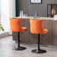 De 2 sièges pivotants en velours orange moderne, siège réglable de 25 à 33 pouces, base stable de 17,7 pouces pour la maison et l'îlot de cuisine - hauteur, base de 17,7 po de large, îlot de pub confortable à l'arrière,-191111664