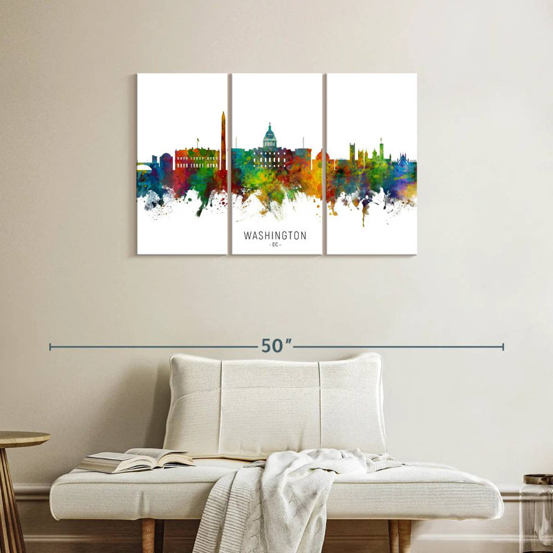 Washington DC Skyline I, H 24 po x l 38 po