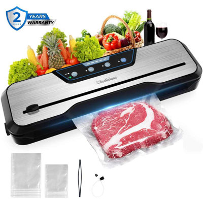 Beelicious Vacuum Sealer Machine with Starter Kit, Automatic Air Sealing, Built-in Cutter, Moist Mode for Food Storage & Freshness