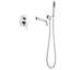 Robinet de baignoire mural contemporain en laiton massif sans plomb avec douche à main 7,28 po Contemporary-125420998