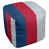 Bleu marine / rouge / argent