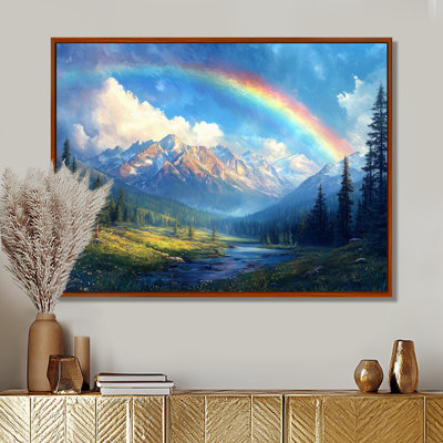 Rainbow Over The Rocky Mountains - Rainbow Canvas, art mural