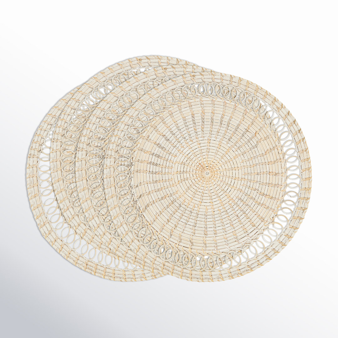 Acklin 100% Rattan No Pattern Round Placemat (Set of 4) Birch Lane™