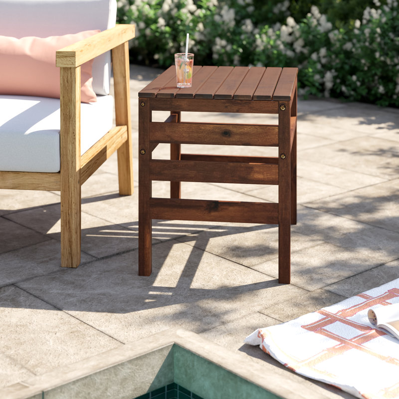Table d'appoint en bois, Marron foncé