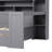 Twin Gray Wood Daybed With Storage Shelf Facilities, Two Drawers And A Study Desk For Bedroom Utility Enhancement Wooden Multi - Storage Features, Functional Space Optimization-820241043