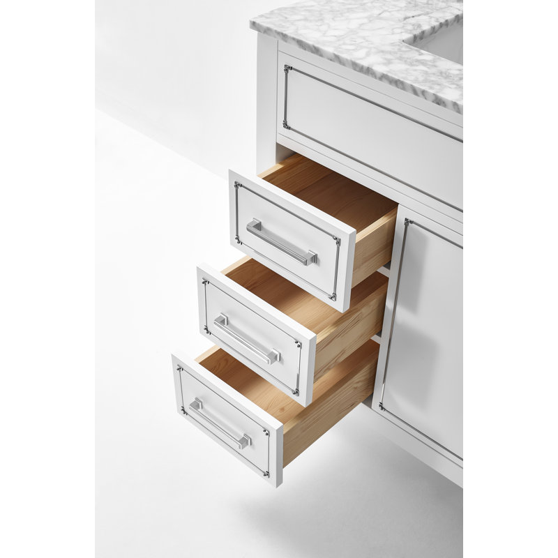 Aspen 48'' W Vanity, Chrome, White