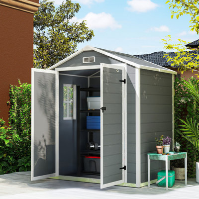Outdoor 6 ft. W x 4 ft. D Polypropylene Storage Shed