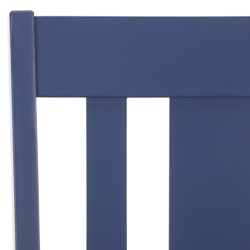 Chaise d'appoint à dossier à lattes Caria Sam, Bleu très foncé