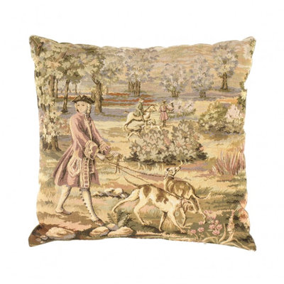 Coussin de tapisserie rétro 20 po