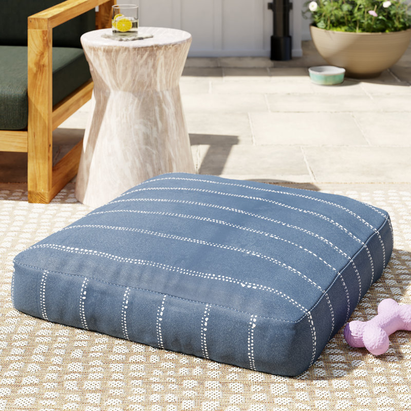 Mason Indoor/Outdoor Floor Pillow, Navy