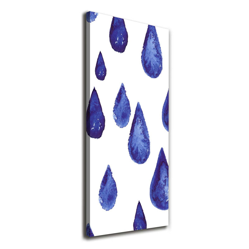 Blue Drops - Wrapped Canvas Print