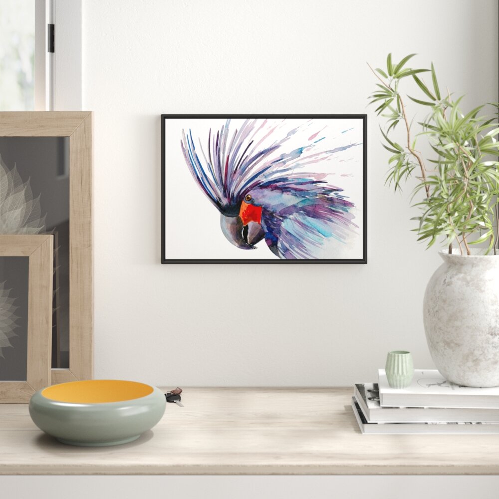 Gerahmtes Wandbild Exotischer Vogel Kunst