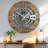 Wall Clock 24" Oversized for Living Room decor with Real Moving Gears England Collection-107103005