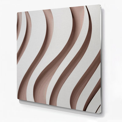 Minimalisme 81, art mural gris en métal