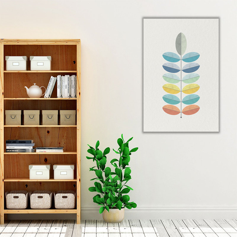 Mid Century Brights 2 - reproduction d'art sur toile, H 48 po x l 32 po