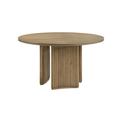 53.65" W Contemporary Dining Table, Brown