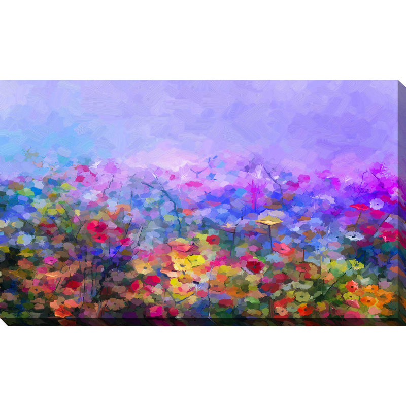 « mauves », reproduction de peinture à l’acrylique sur toile tendue, H 36 po x l 60 po x P 1,5 po