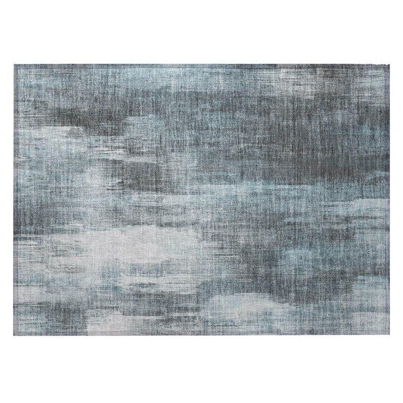 Tapis extérieur lavable antidérapant 2 pi x 3 pi bleu sarcelle