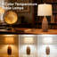 Ensemble de 2 lampes de table modernes avec abat-jour en lin, corps en résine de grain de bois en forme de losange pour le salon, la table de chevet ou le bureau, y compris les ampoules