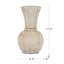 D6,3 x H 11,4 po - vase décoratif en verre ambré avec texture nervurée et col évasé