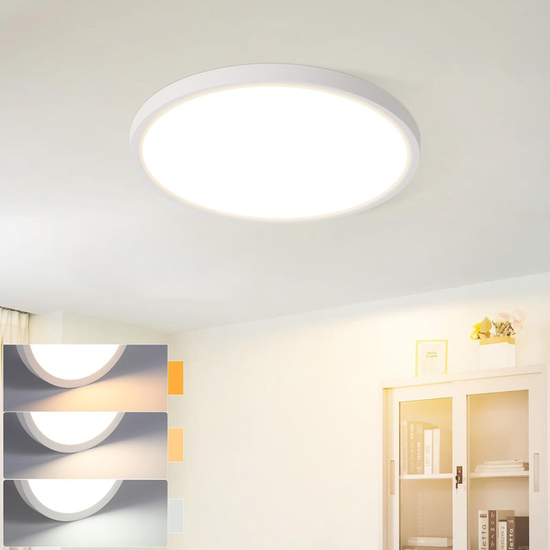 LED Semi Flush Mount, White